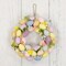 12.5" Multicolor Spring Wreath with Floral and Easter Egg Accents Seasonal Door Decor